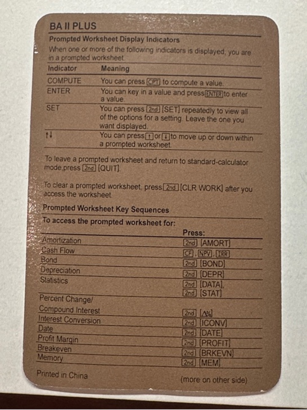 Texas Instruments BA II PLUS Advanced Business Analyst Calculator with cover - Picture 5 of 5